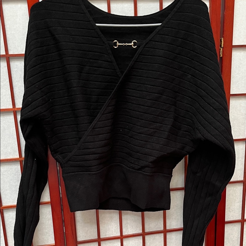 Express Black V-Neck Sweater